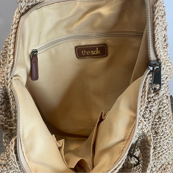 The Sak Shoulder Bag with Textured Woven Pattern. Double strap. Used. Ink spots. - Picture 6 of 10